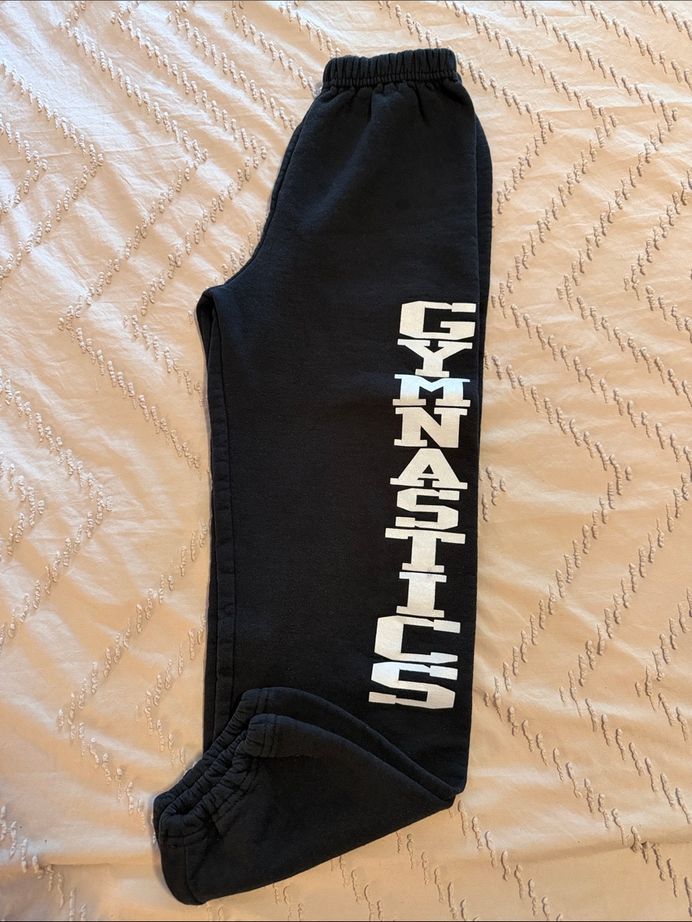 Gildan Black Sweatpants with White Logo Tag Detail